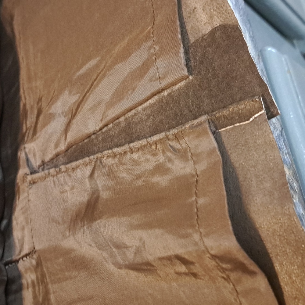 Express Chic Brown Pencil Skirt Suede Leather - Picture 4 of 4